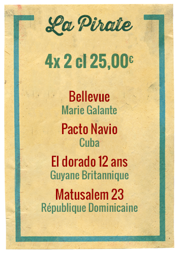 Planchette La Pirate 4 x 2cl • 27,00€