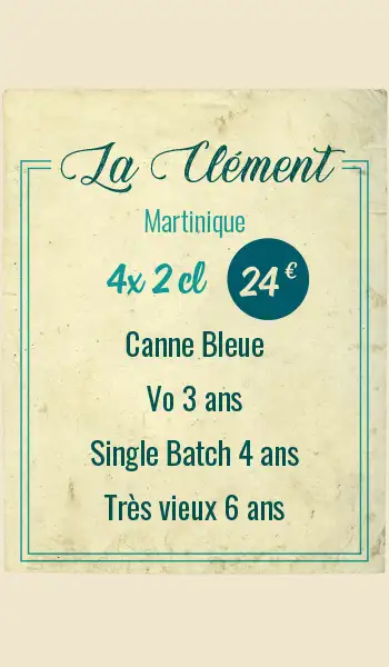 Canne Bleue, Clément VO 3 ans, Clément VSOP, Clément Très Vieux 6 ans